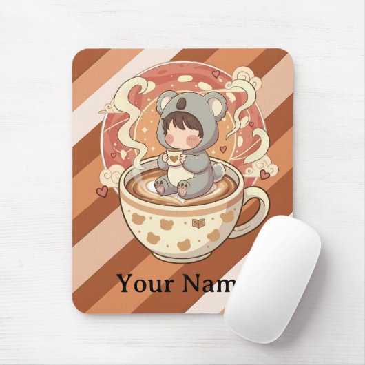 Tapis De Souris Cozy Chibi Koala Workspace Mouse Pad (Avec souris)