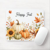 Tapis de souris Cozy Fall Pumpkin (Avec souris)