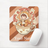 Tapis De Souris Cozy Fox Brew & Books Mouse Pad (Avec souris)