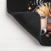 Tapis De Souris Cozy Reading Cat Coffee And Books Lover Artwork (Coin)