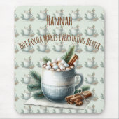 Tapis De Souris Cozy Winter Cocoa Marshmallow Scene (Devant)