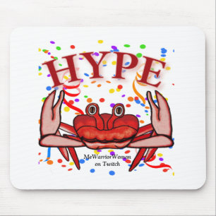 Tapis De Souris Crab Hype, MeWarriorWoman sur Twitch