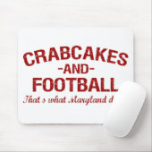 Tapis De Souris Crabcakes et football (Avec souris)