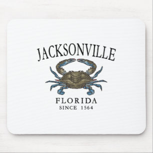 Tapis De Souris Crabe Bleu De Jacksonville Depuis 1564 Arché Noir
