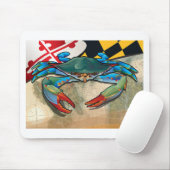 Tapis De Souris Crabe bleu du Maryland (Avec souris)