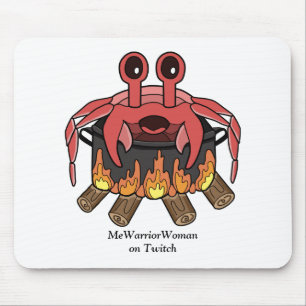 Tapis De Souris Crabe en pot, MeWarriorWoman sur Twitch