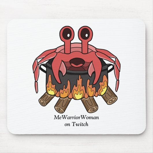 Tapis De Souris Crabe en pot, MeWarriorWoman sur Twitch (Devant)