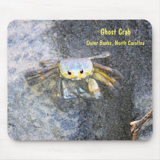 Tapis De Souris Crabe fantôme avec Info Mousepad (Devant)