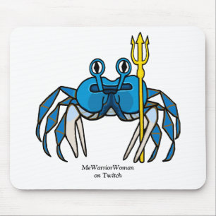 Tapis De Souris Crabe guerrier bleu, MeWarriorWoman sur Twitch