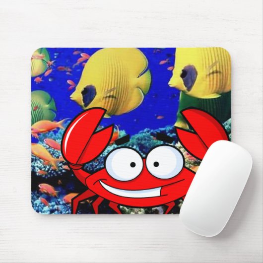 Tapis De Souris Crabe Ocean Fish Mouse Pad! (Avec souris)