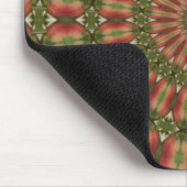 Tapis De Souris crabe pomme kaléidoscope rouge, vert abstrait (Coin)