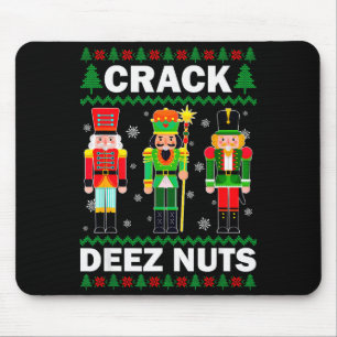 Tapis De Souris Crack Deez Nuts Noël drôle 