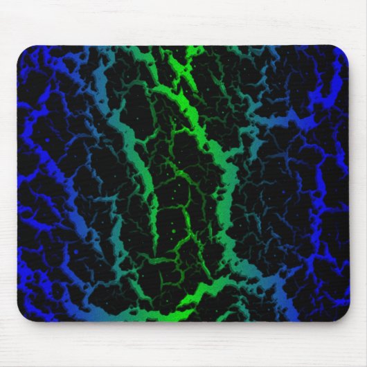 Tapis De Souris Cracked Space Lava - Bleu/Vert (Devant)