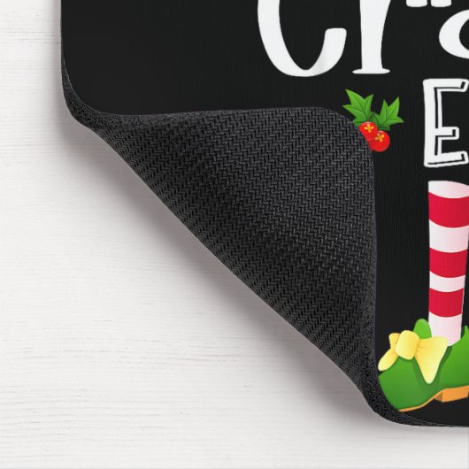 Tapis De Souris Crafty Christmas Elf Matching Pajama X-mas Party (Coin)