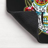 Tapis De Souris Crâne à sucre avec fleurs (Coin)