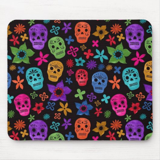 Tapis De Souris Crâne à sucre, Dia de los Muertos #22 (Devant)