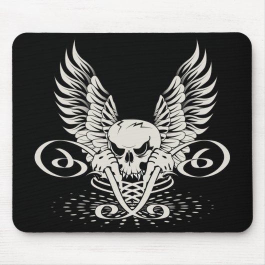 Tapis De Souris Crâne ailé (Devant)