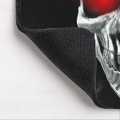 Tapis De Souris Crâne aux yeux rouges brillants (Coin)