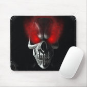 Tapis De Souris Crâne aux yeux rouges brillants (Avec souris)