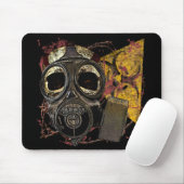 Tapis De Souris Crâne avec masque à gaz (Avec souris)
