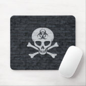 Tapis De Souris Crâne biologique avec brique grise (Avec souris)