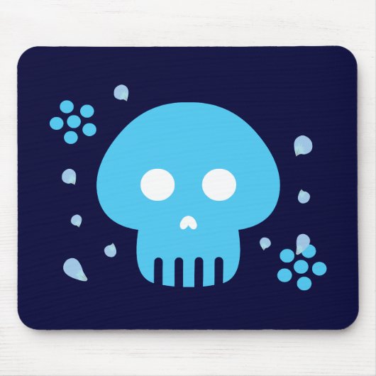Tapis De Souris Crâne bleu (Devant)