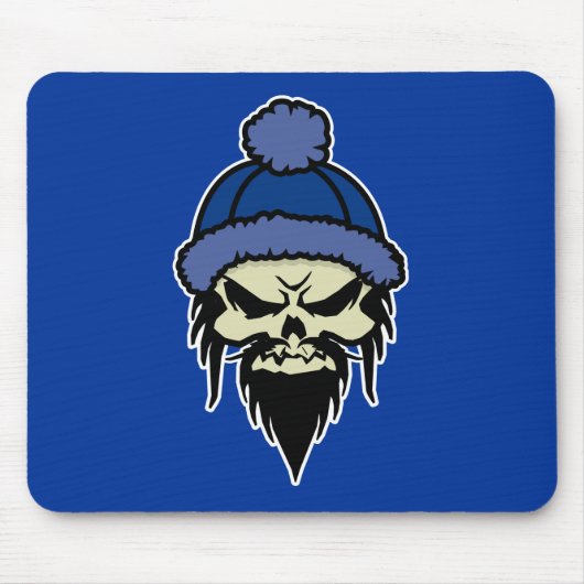 Tapis De Souris Crâne (bleu) Mousepad (Devant)