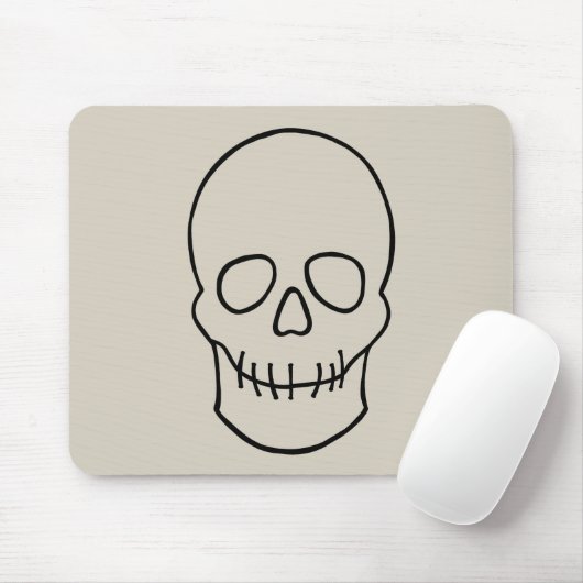 Tapis De Souris Crâne - Bone White et Bat Black (Avec souris)