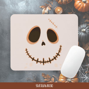 Tapis de souris crâne brodé Halloween mignon