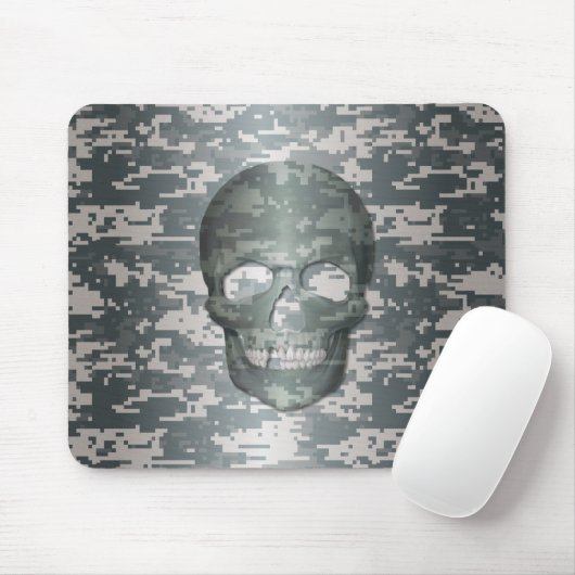 Tapis De Souris Crâne Camo numérique 3D (Avec souris)