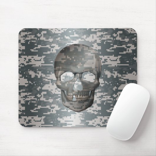 Tapis De Souris Crâne Camo numérique 3D (Avec souris)