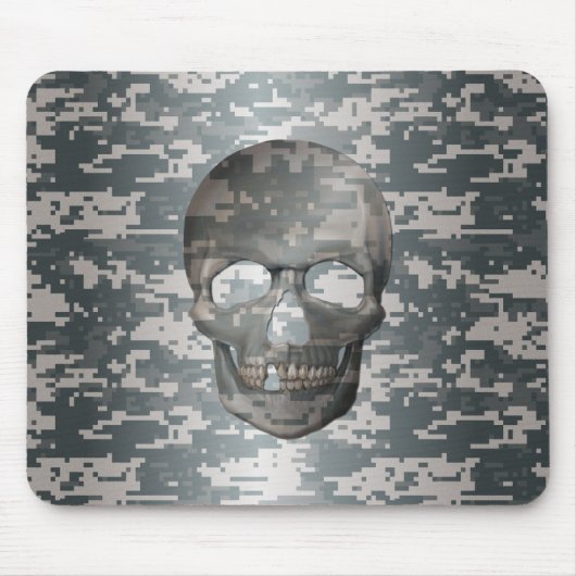 Tapis De Souris Crâne Camo numérique 3D (Devant)