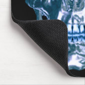 Tapis de souris crâne chrome bleu (Coin)