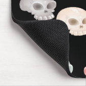 Tapis De Souris crâne coloré sur noir (Coin)