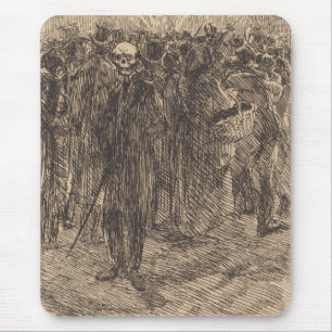 Tapis De Souris Crâne dans la foule (par Albert Besnard)