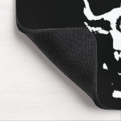 Tapis De Souris Crâne d'art pop noir et blanc (Coin)