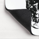 Tapis De Souris Crâne d'art pop noir et blanc (Coin)