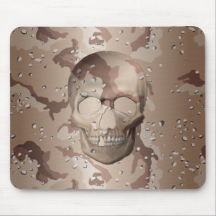 Tapis De Souris crâne de Camo du désert 3D