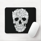 Tapis De Souris Crâne de chat - Kitty Skeleton Idée de costume d'H (Avec souris)