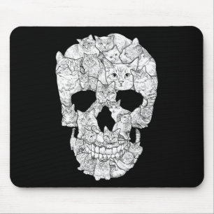 Tapis De Souris Crâne de chat - Kitty Skeleton Idée de costume d'H