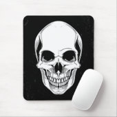 Tapis De Souris Crâne de grimacerie effrayant sur l'arrière - plan (Avec souris)