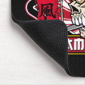 Tapis De Souris Crâne de Kamikaze avec épée japonaise (Coin)