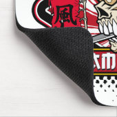 Tapis De Souris Crâne de Kamikaze avec épée japonaise (Coin)