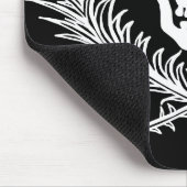 Tapis De Souris Crâne de l'écrivain et quilles croisées blanc (Coin)