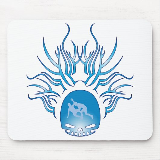 Tapis De Souris Crâne de lutte (Devant)