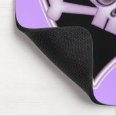 Tapis De Souris Crâne de néon pourpre (Coin)
