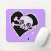 Tapis De Souris Crâne de néon pourpre (Avec souris)