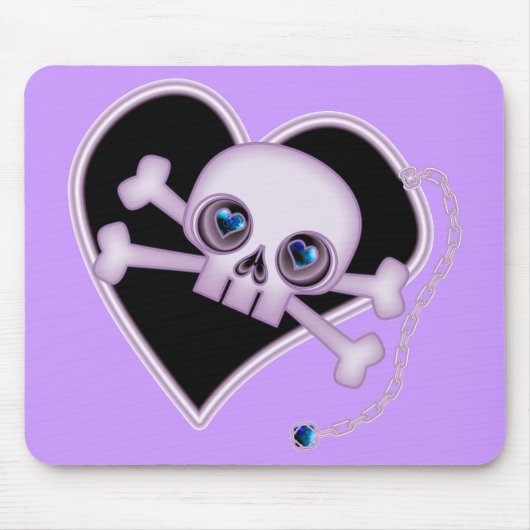 Tapis De Souris Crâne de néon pourpre (Devant)