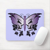 Tapis De Souris Crâne de Papillon Violet (Avec souris)