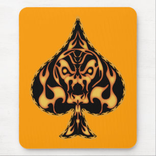 Tapis De Souris Crâne de pique flamboyante